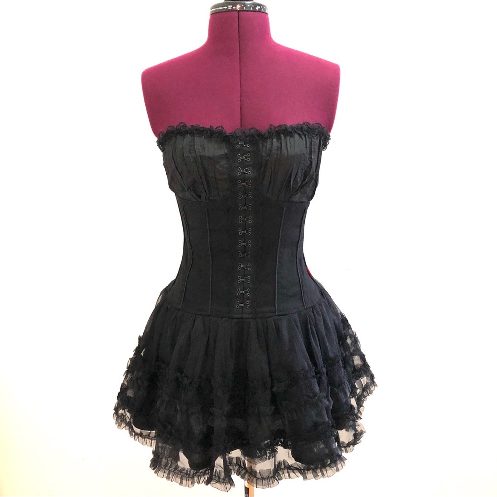TRIPP NYC Black Tutu Corset Dress